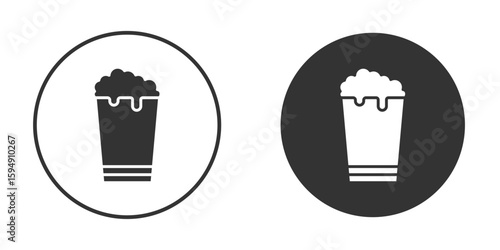 Beer icon vector solid icon style illustration. EPS 10 file