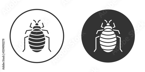 Bedbug icon vector solid icon style illustration. EPS 10 file