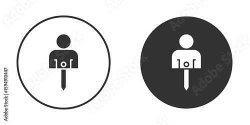 Authentication icon vector solid icon style illustration. EPS 10 file