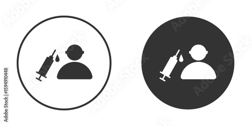 Baby Vaccination icon vector solid icon style illustration. EPS 10 file