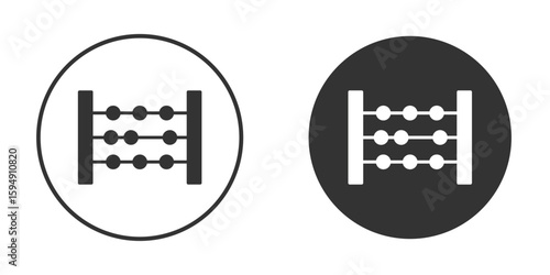 Abacus icon vector solid icon style illustration. EPS 10 file