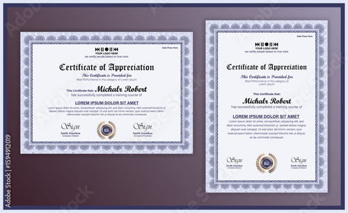 Moden Certificate of Appreciation, Professional Employee of the Month Award Certificate Design