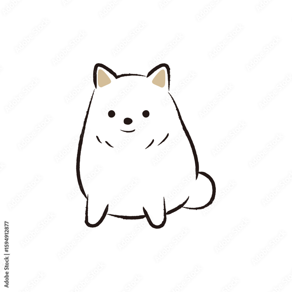 Fototapeta premium Dogs collection. Vector illustration of funny cartoon different breeds dogs in trendy flat style. Isolated on white.