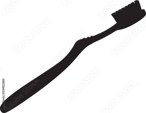 Vector image of Silhouette of a toothbrush in silhouette.