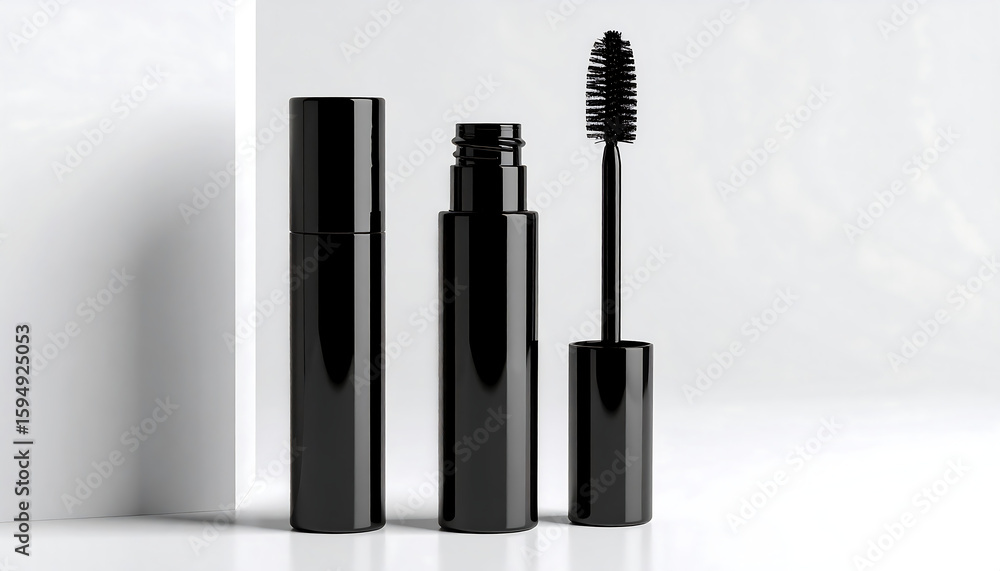 Obraz premium Single minimalist mascara wand and tube