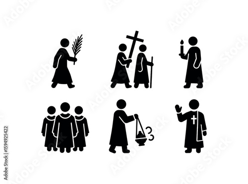 Religious iconography symbols of worship and faith
