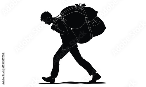 Student with Heavy Bag