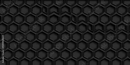 Wallpaper Mural Dark honeycomb grid background with a modern and industrial feel perfect for designs emphasizing Torontodigital.ca