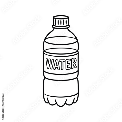 Simple line drawing of a water bottle