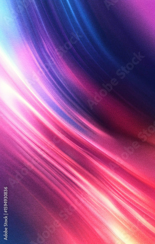 Abstract gradient with flowing lines featuring noise texture in vibrant pink, blue, and black