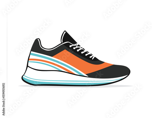 running shoe icon silhouette vector illustration.graphic, outline, running, silhouette, shoe, simple, illustration, icon, vector, colours, elegant, image, minimal, minimalist, monochrome, neat, 