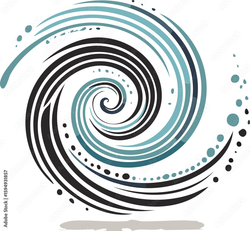 Fototapeta premium Tribal Brush Swirl Icon Vector Illustration.signs, swirl, art, element, illustration, set, shape, decoration, design, icon, symbol, vector, border, chalk, colours, fire, graphic, grunge, ink, mark,