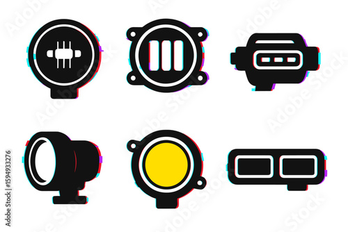 Car bumper accessories collection: skid-plate, curb guard, steel wrap, saver strip, lip protector, detachable bumper