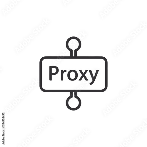 Vector art of proxy server icon isolated on white background