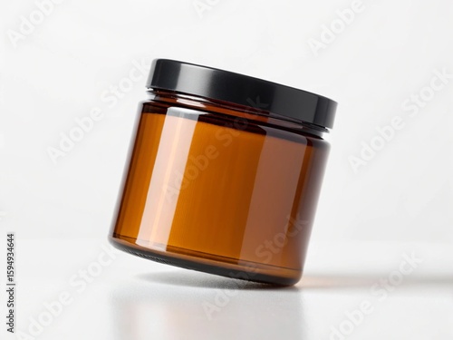 A realistic jar mockup perfect for showcasing food, cosmetic, or supplement branding designs.