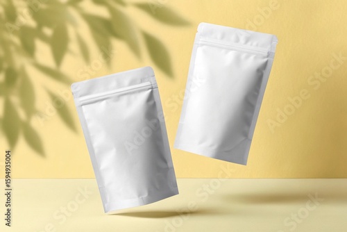 A high-quality, editable pouch packaging mockup designed for showcasing your product branding in a realistic and professional style.