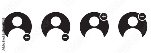 Avatar default user icon set. Social media user profile icon