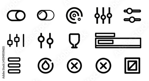 Zodiac symbol icon set for web and digital design