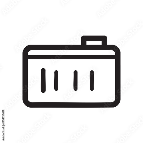 An outline icon showing a file folder.