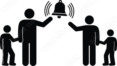 Friends Gathering for Safety Notification - Vector Illustration in a Social Environment