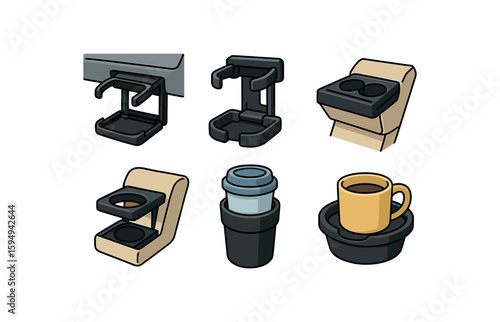 Car cup holder types: flip-out, adjustable, console-mounted, armrest slot, thermal, spill-resistant