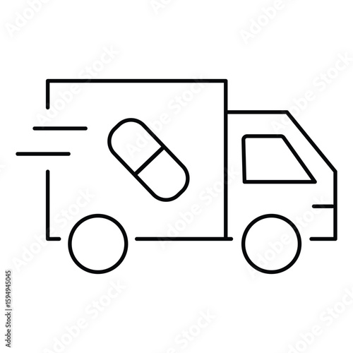 Parcel Transfer Vector Icon In Flat Design