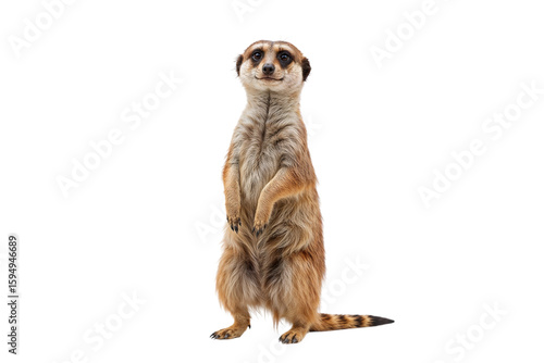 Tableau sur toile A curious meerkat stands tall surveying its surroundings with watchful eyes full