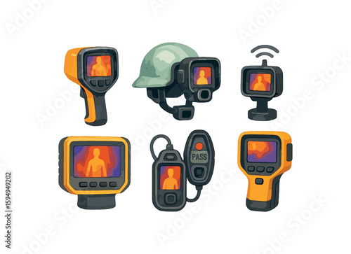Infrared thermal imaging devices with helmet and wireless features
