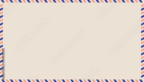 Blank postage stamp, Travel retro postcard design blank, empty postcard.