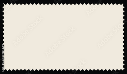 Blank Postage Stamp, Postage stamp with blank sepia paper design space on transparent background.