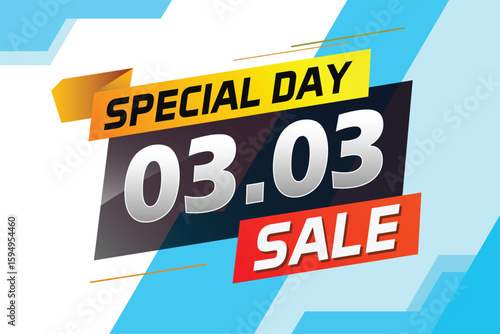 special day 03 03 word concept vector illustration with megaphone and 3d style, landing page, template, ui, web, mobile app, poster, banner, flyer, background, gift card, coupon, label, wallpaper