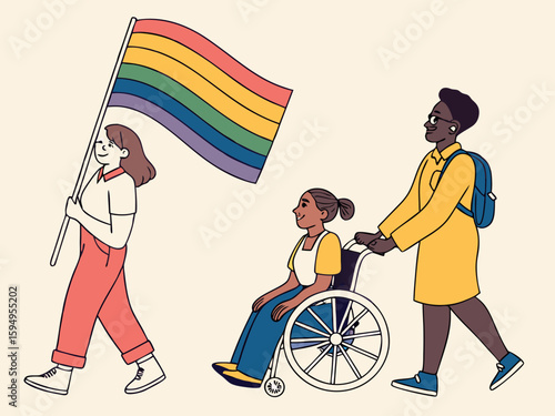 A disbale person on wheel chair