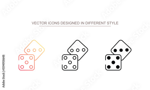 Dices icon design with white background stock illustration