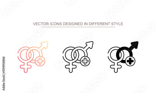 Sexual Health icon design with white background stock illustration