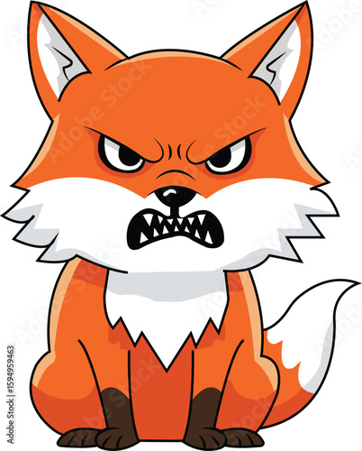 Angry Fox Cartoon