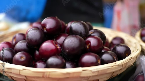 Wallpaper Mural Plums in a basket Torontodigital.ca