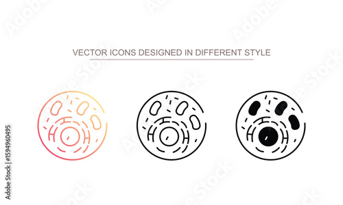 Animal Cell icon design with white background stock illustration
