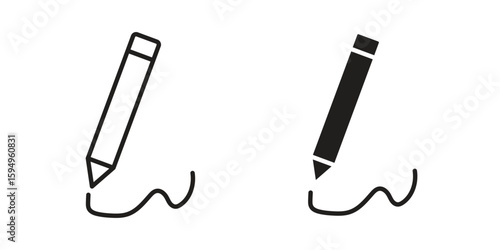 Write icon symbol shape. vector symbols.