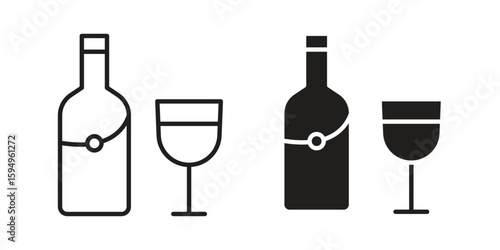 Vodka icon symbol shape. vector symbols.