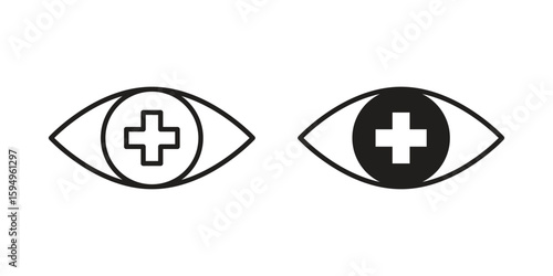 Vision insurance icon symbol shape. vector symbols.