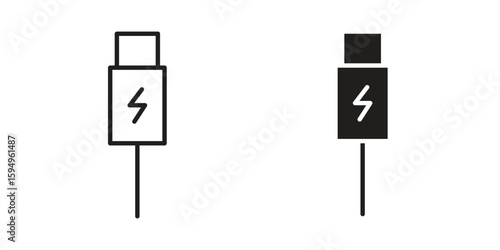 USB type c icon symbol shape. vector symbols.
