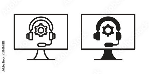 Tech support icon symbol shape. vector symbols.