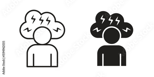 Stress icon symbol shape. vector symbols.
