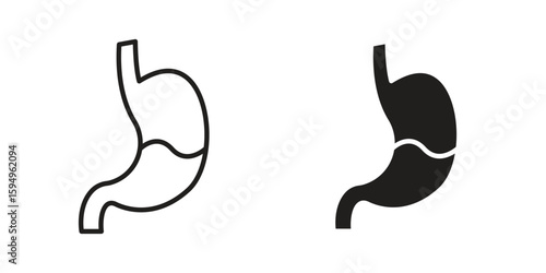 Stomach with Liquids icon symbol shape. vector symbols.