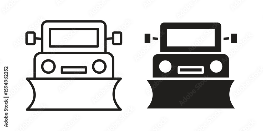 Fototapeta premium Snowplow icon symbol shape. vector symbols.