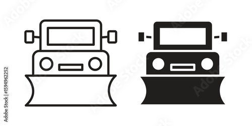 Snowplow icon symbol shape. vector symbols.