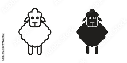 Sheep icon symbol shape. vector symbols.