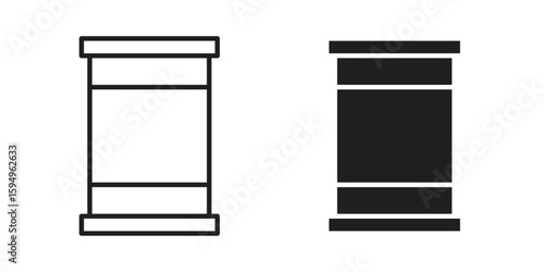 Roll up banners icon symbol shape. vector symbols.