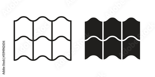Roof tile icon symbol shape. vector symbols.