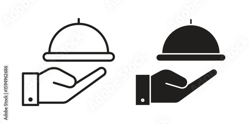 Restaurant Tray icon symbol shape. vector symbols.